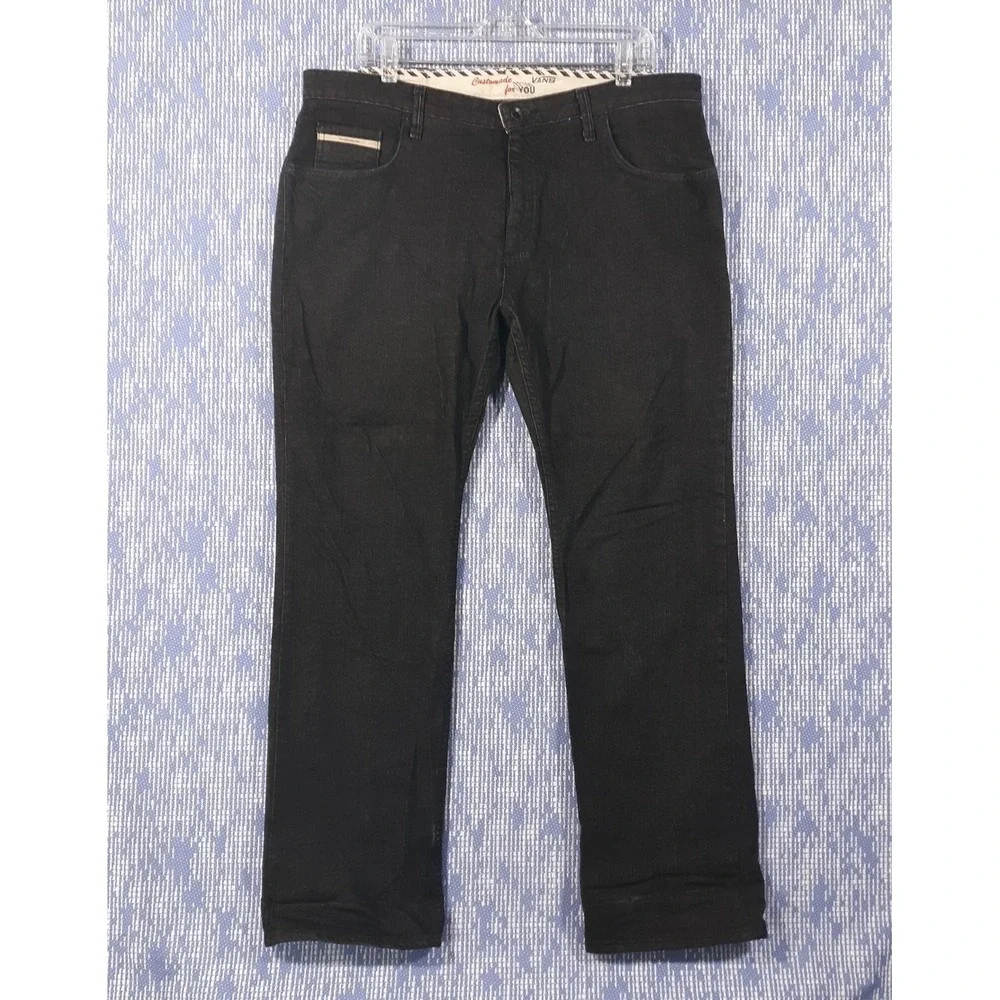 Vans Off The Wall Jeans Mens 36 x 30 Denim 5-Pocket Black Y2K Skateboarding